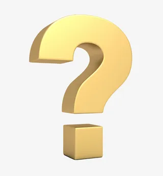 金色立体符号特大问号图片素材免抠