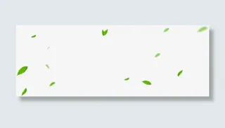 绿色春天漂浮树叶创意免抠