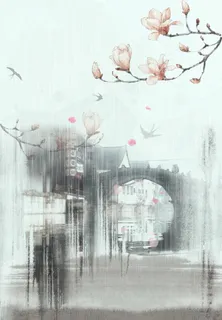魅力水墨风江南水乡背景高清