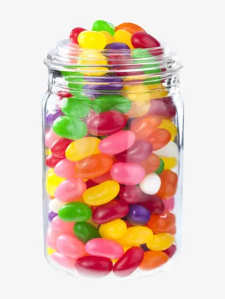 满载甜品糖果的广口瓶实物免抠