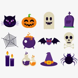 矢量万圣节庆祝活动免抠