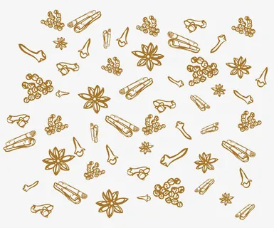 褐色手绘香料图标免抠