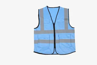 蓝色反光背心免抠