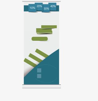 矢量创意易拉宝展架素材免抠