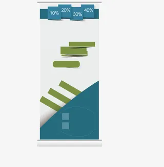 矢量创意易拉宝展架素材免抠