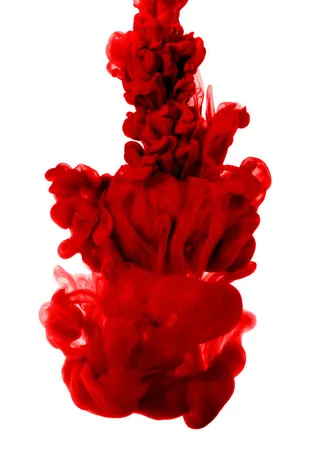 红色云状油漆免抠