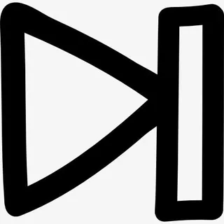 向前箭头手绘按钮图标免抠