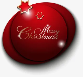 圣诞节红色卡片免抠