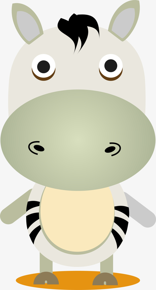 绿色卡通毛驴免抠