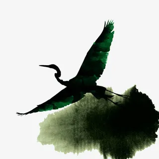 墨迹仙鹤免抠 墨迹仙鹤免抠