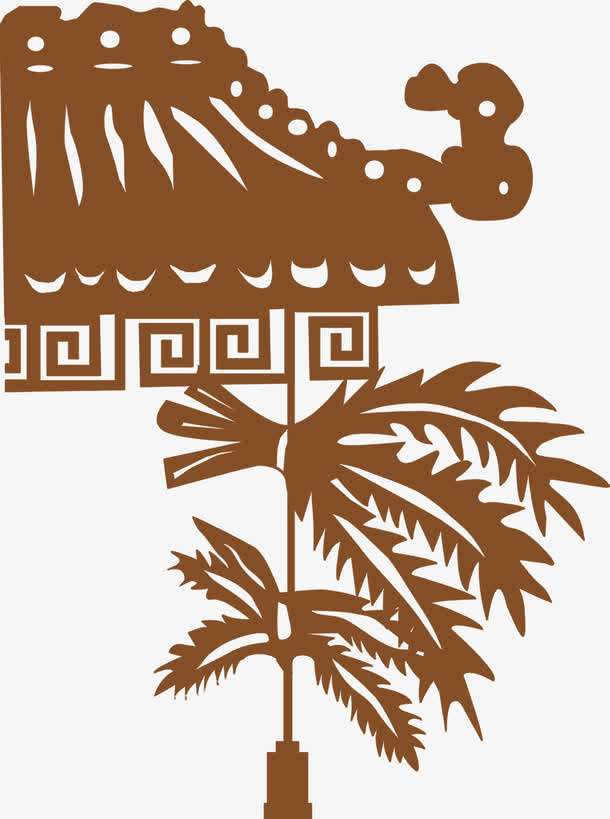 端午节艾草剪影装饰免抠