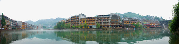 凤凰古城全景免抠