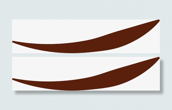 向上的八字眉素材图免抠