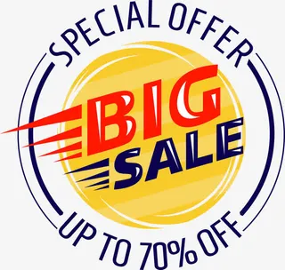 商场促销优惠标签免抠