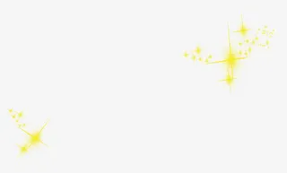 黄色星光效果元素免抠