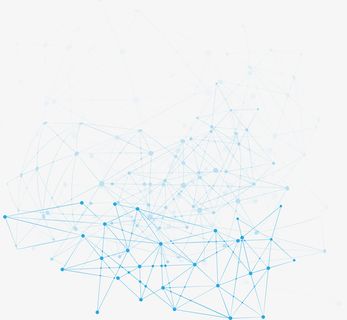 蓝色简约线条装饰图案免抠