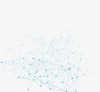 蓝色简约线条装饰图案免抠