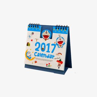 2017年台历可爱卡通多啦a梦日历免抠