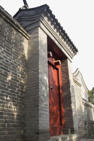 中国特色小镇仿古大门免抠