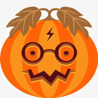 万圣节南瓜绿叶子图标免抠