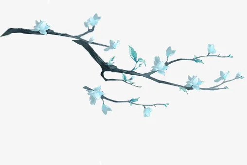 中国风手绘植物树免抠
