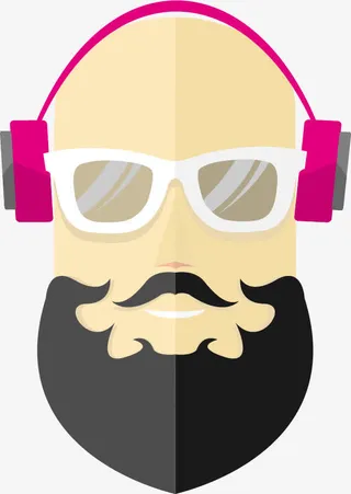 潮流个性男性头像设计矢量素材免抠