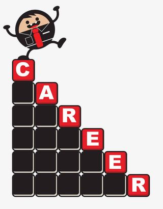 手绘卡通几何台阶免抠