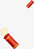 红色卡通鞭炮手绘海报背景