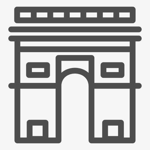 弧法国巴黎视线旅行旅行TRIU免抠