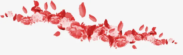 红色花瓣免抠