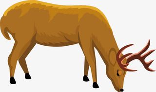 卡通驯鹿图案免抠