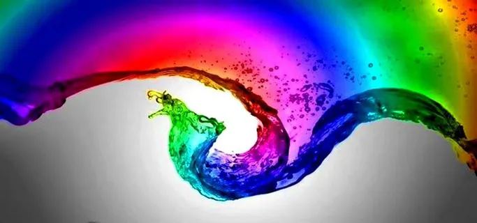 彩虹水背景图高清