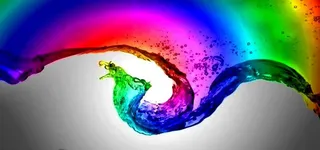 彩虹水背景图高清