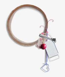 文艺边框钥匙扣装饰免抠