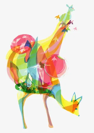 卡通梅花鹿免抠