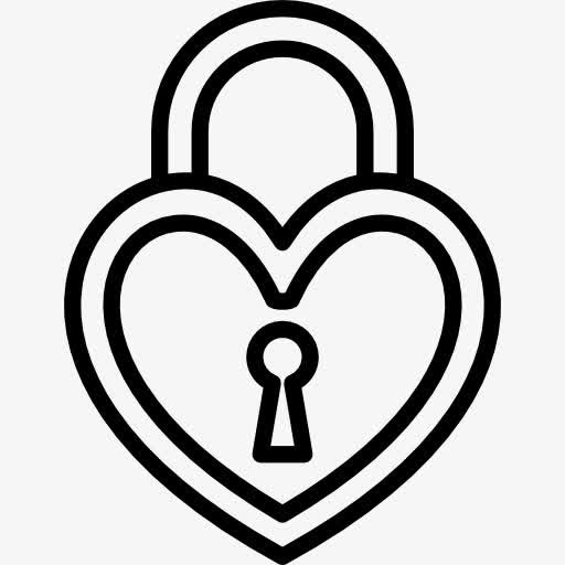 心形挂锁图标免抠