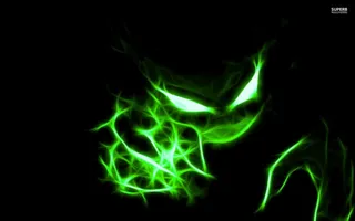 神秘绿色光效壁纸免抠
