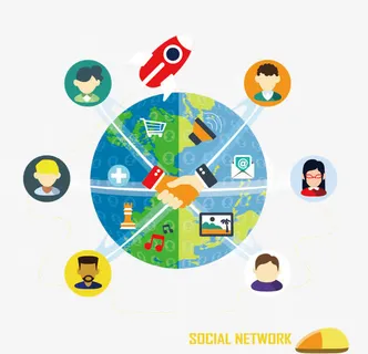 信息化社会矢量素材免抠