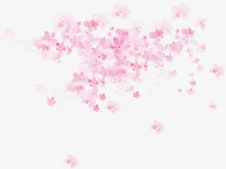 植物卡通红色小花纹设计花朵免抠