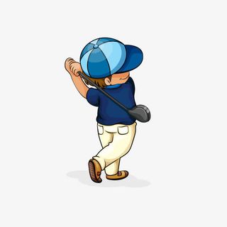 打高尔夫的人物免抠