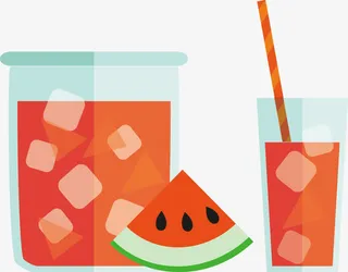 清爽饮品设计免抠