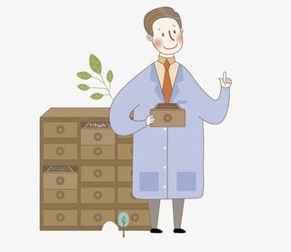 卡通中医男人免抠图免抠
