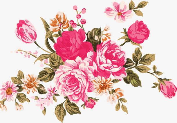 温馨节日母亲节花朵免抠