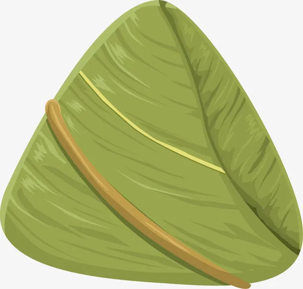 端午节一个绿色粽子免抠