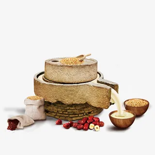 古老现磨豆浆的方法免抠