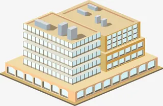 卡通楼房建筑素材免抠