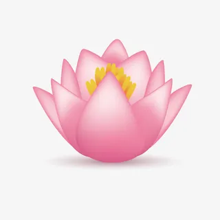 矢量粉色荷花免抠