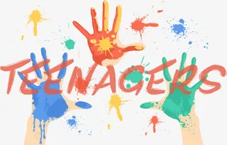 多彩青春矢量免抠