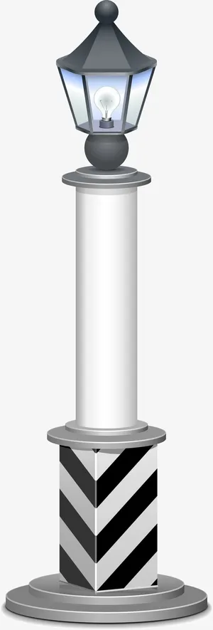 大气白色路灯免抠