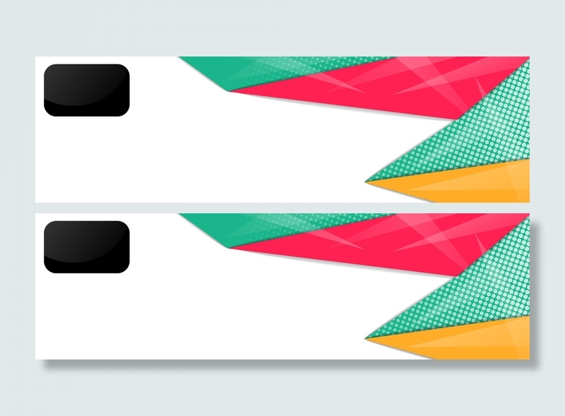 彩色多边几何优惠抵用券背景高清